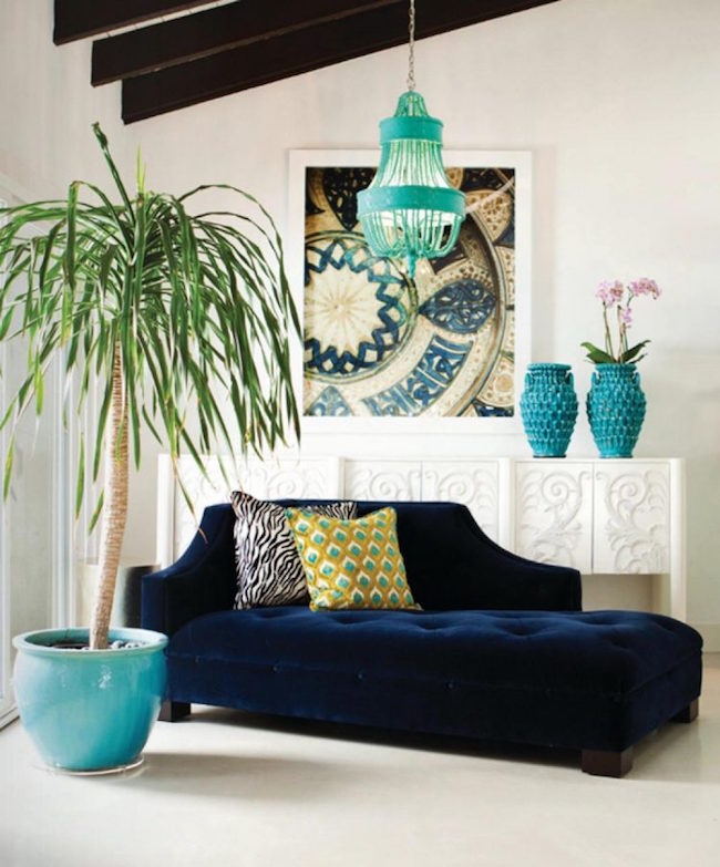 Summer living room Décor Ideas for your NYC Apartment--Exotic Patterns