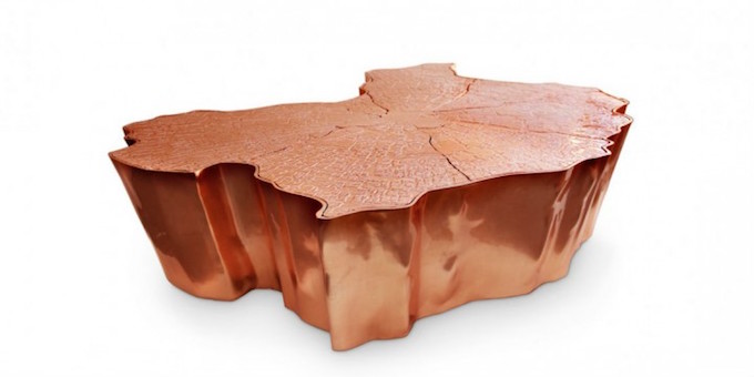MOST BEAUTIFUL FURNITURE PIECES MADE IN COPPER-Eden Copper Leaf Center Table by Boca do Lobo