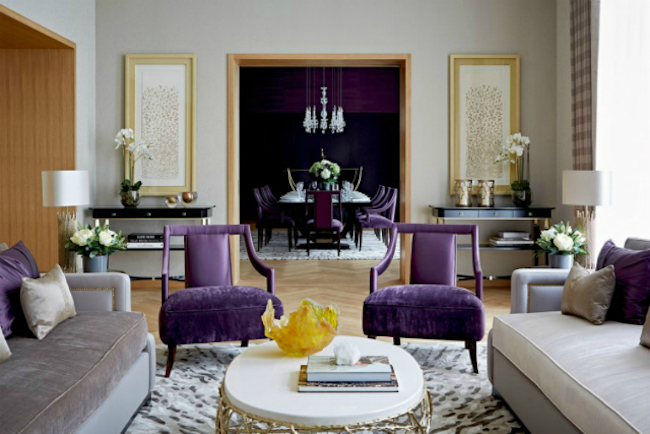 9 UPHOLSTERED CHAIRS THAT WILL ADD A POP OF COLOR TO YOUR HOME -PURPLE VELVET CHAIR