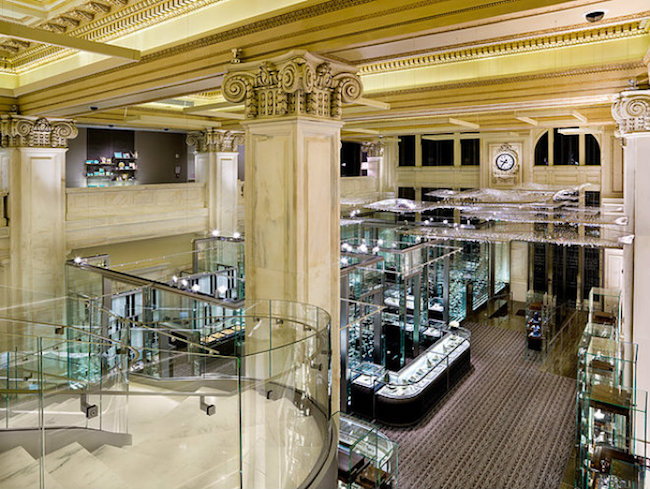 TED MOUDIS ASSOCIATES BEST INTERIOR DESIGN PROJECTS IN NY-Tiffany & Co. Wall Street